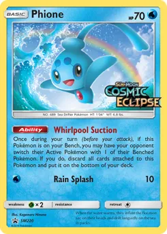 SM Black Star Promos Phione Pokémon card